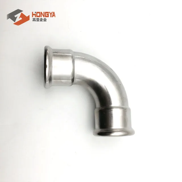 Stainless Steel DVGW Press Plumbing Pipe Fitting 90 Elbow M TYPE