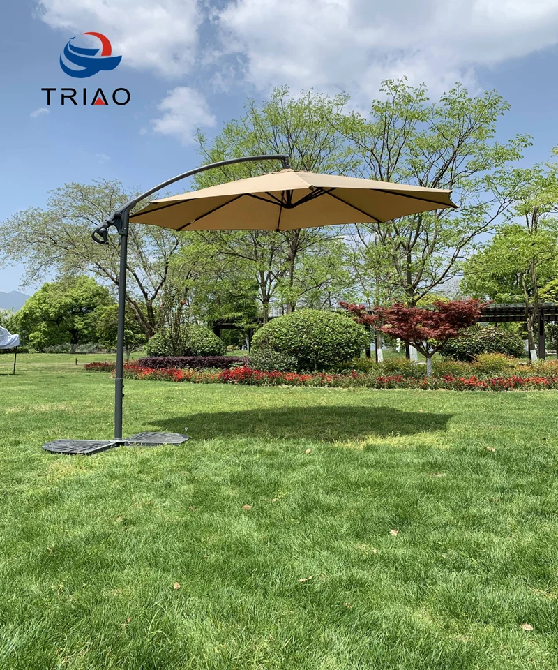 Rotating cantilever Roma Umbrella Cantilever Patio Parasol Without Stand Outdoor Restaurant Banana Hanging Umbrella