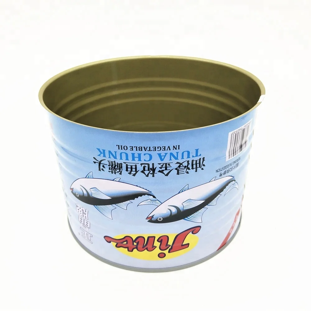 three piece round fish canning empty tuna tin cans packaging