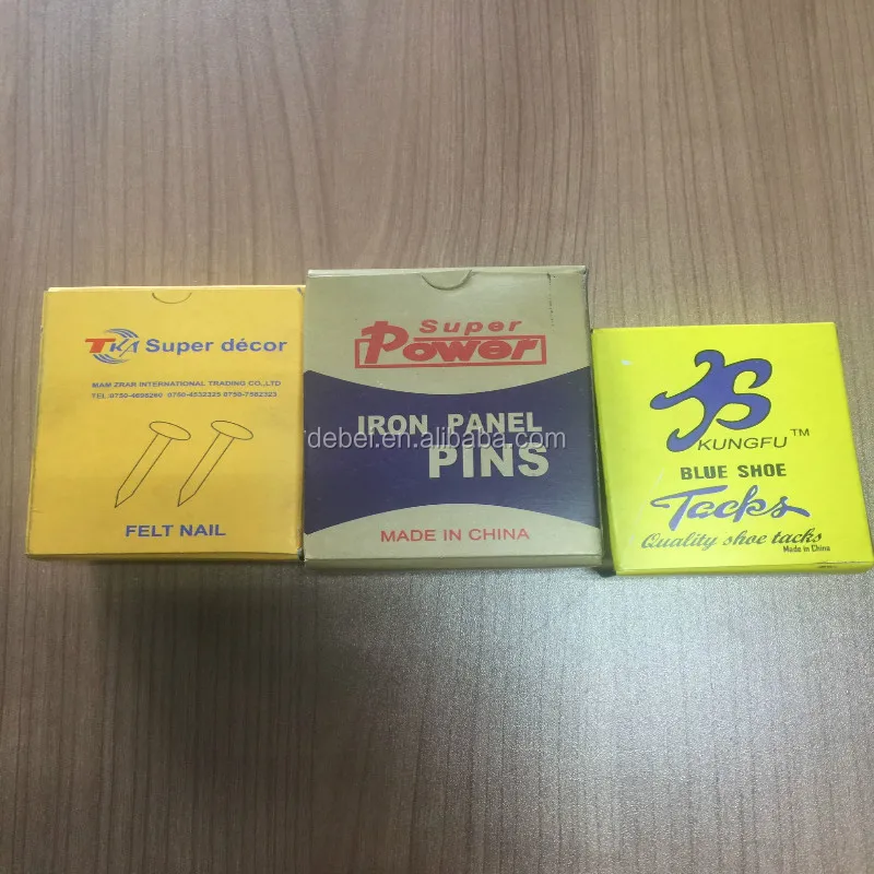 high quality flat round head black shoe tack nails