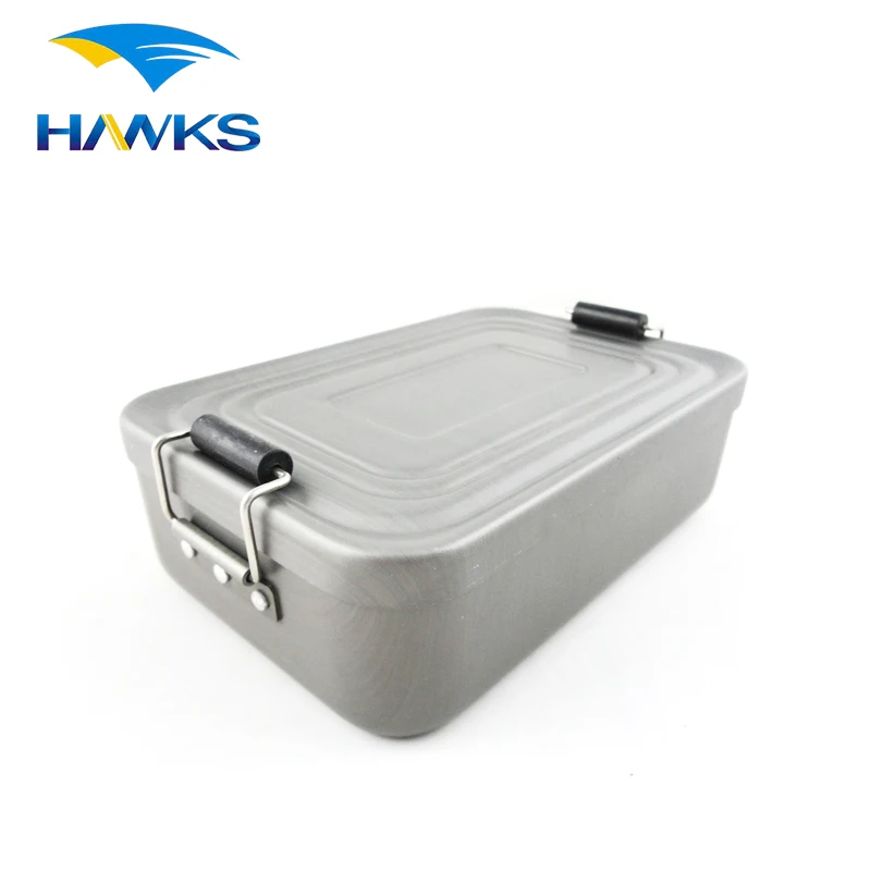 CL2C-DJ1812 Comlom Camping Aluminum Mess Tin Lunch Box with Rubber Snap Shut Rollers