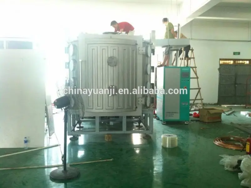 Electromagnetic heating plastic vacuum coating machine