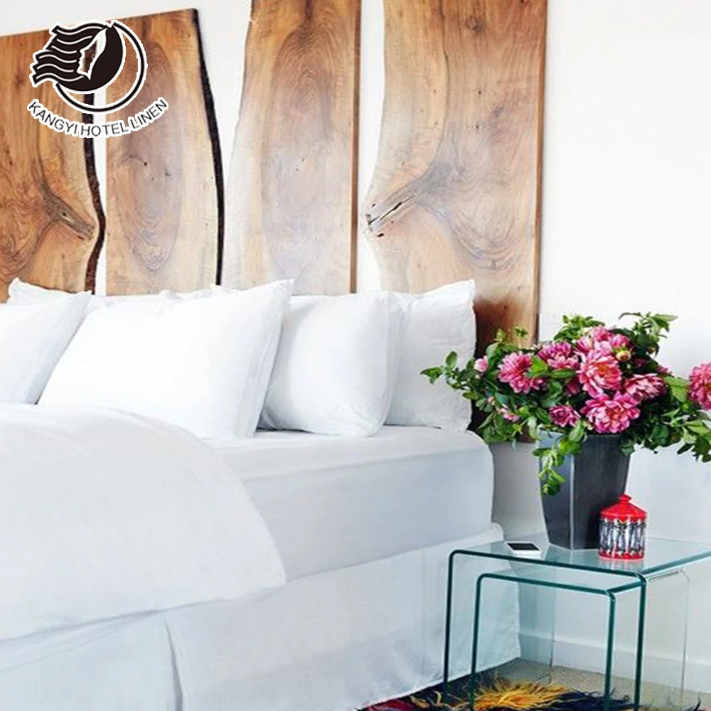 100 Cotton Hotel Bed Linen Room White Bed Sheets Bedding Set For 5 Star Hotel Linen