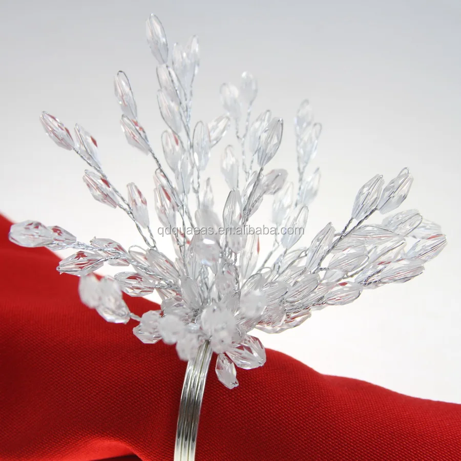 Кольцо для салфеток с хрустальными бусинами и цветами для свадебного украшения, держатель для салфеток с цветком,