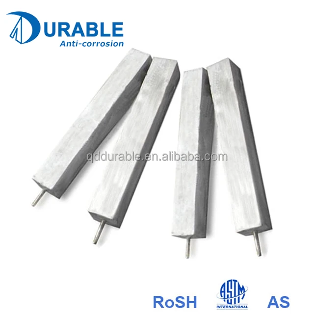 Cathodic protection anode aluminum anodes sacrificial for ships hull welding type and bolt type