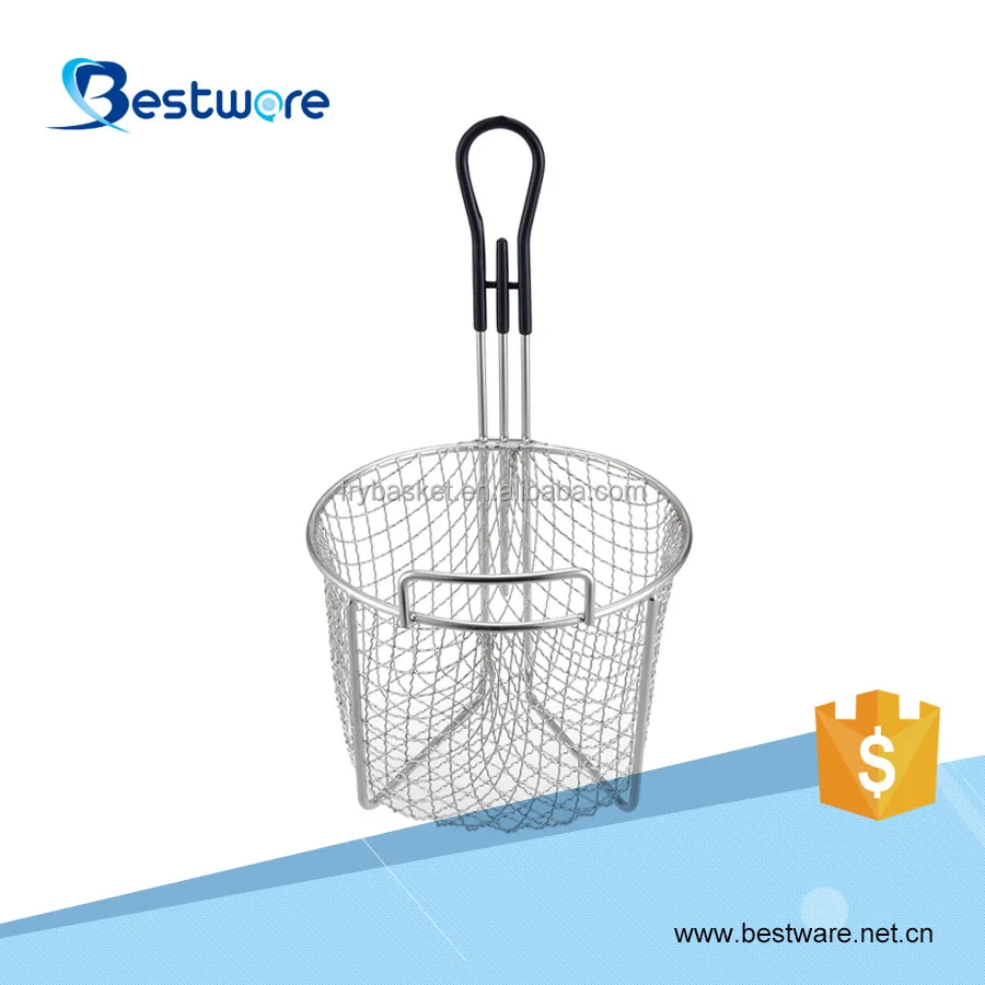 Горячая Распродажа, сетчатая корзина из нержавеющей стали для коммерческой фритюрницы, круглая проволочная корзина для жарки