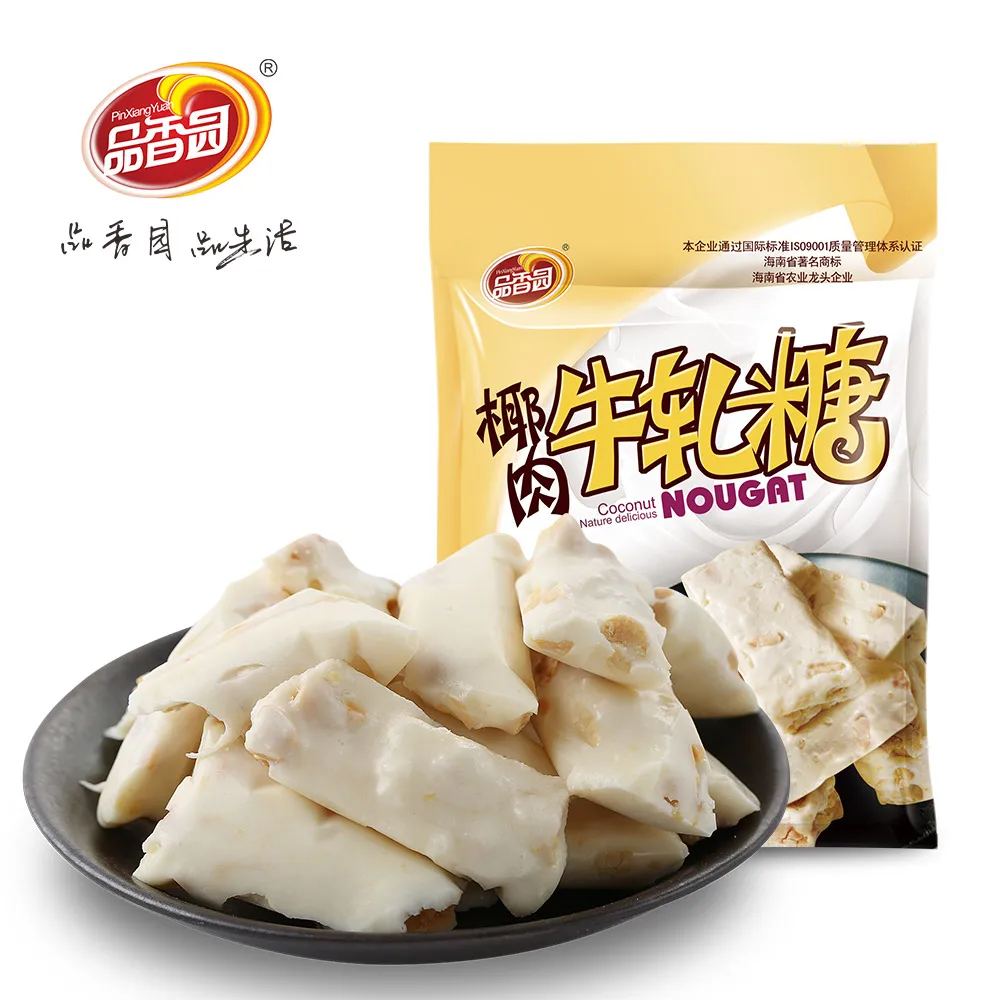 Молочный белый кокосовый мясо со Yummy, конфеты с нугой для десерта