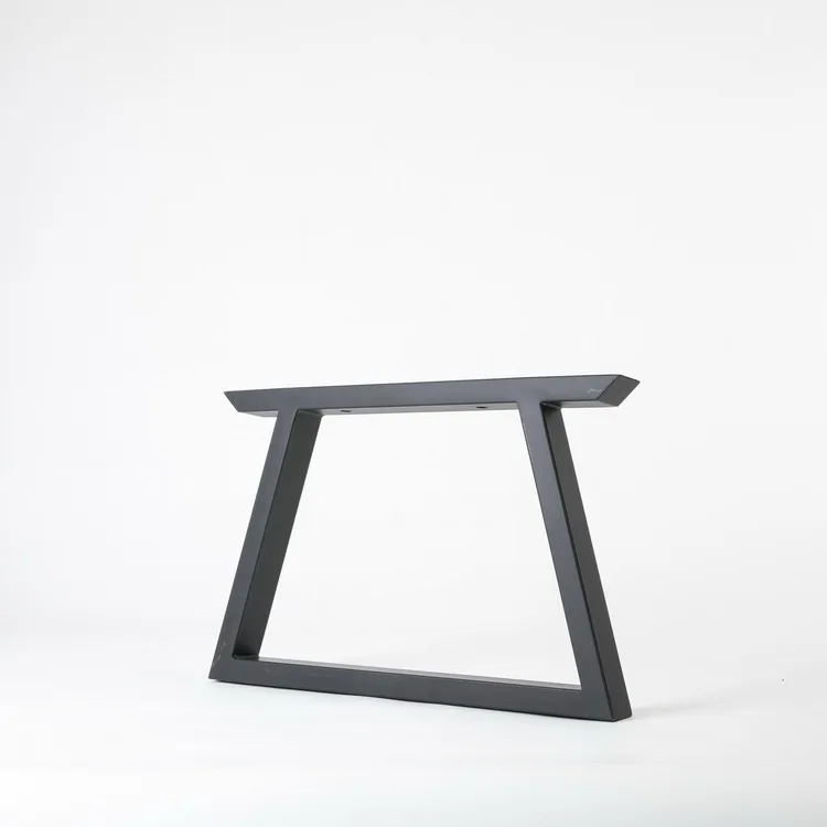 28' Industry Trapezoid Dinner Table Leg Metal Cast Iron Bench Legs Set of 2