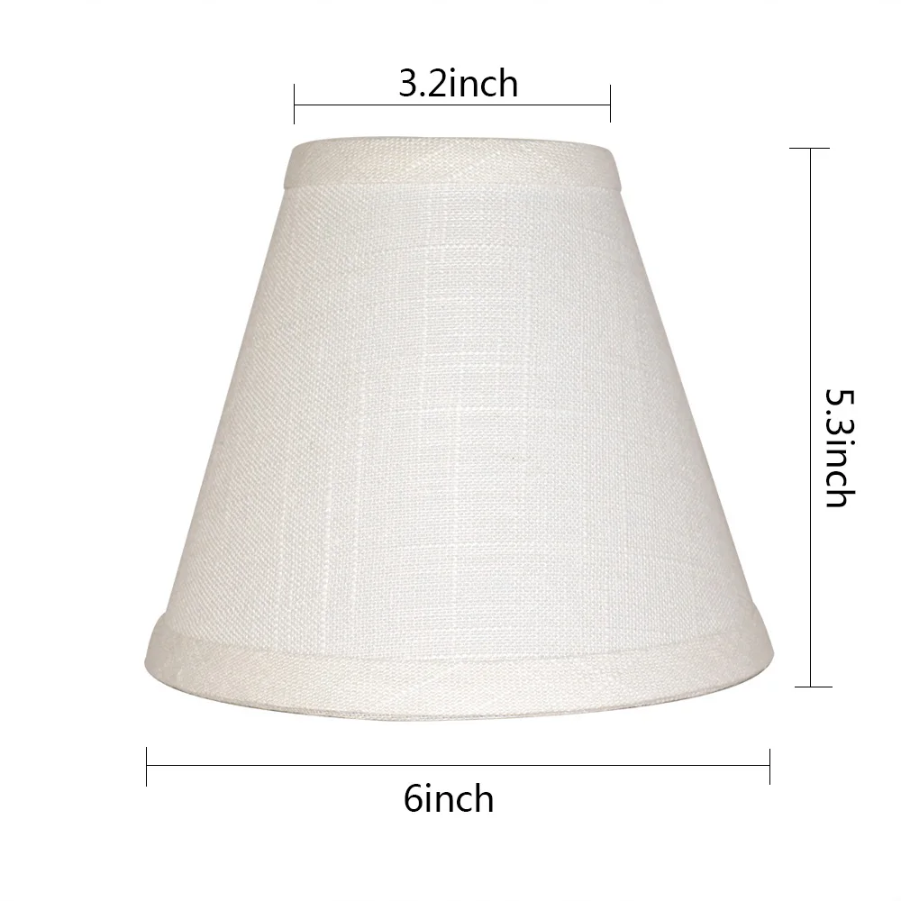 
Promotion cheap bell cone white clip-on fitter hardback wall chandelier fabric lamp shade 