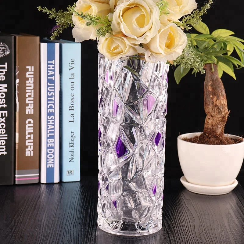 Modern K9 Crystal Glass Flower Vase For Decoration