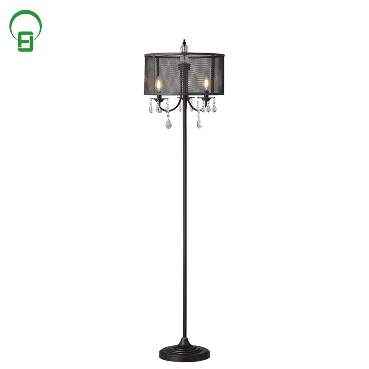 American country style antique big size lighting hotel chinese k9 crystal mini black chandelier