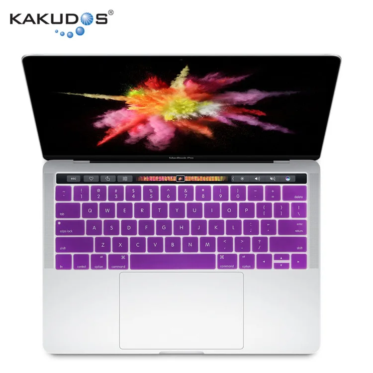 Водонепроницаемый Цветной силиконовый чехол для клавиатуры ноутбука Macbook