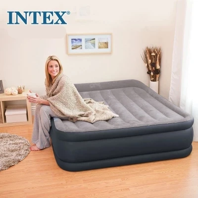 Intex67736 inflatable double bed Deluxe Pillow Rest Raised double Airbed with Built-in Pillow