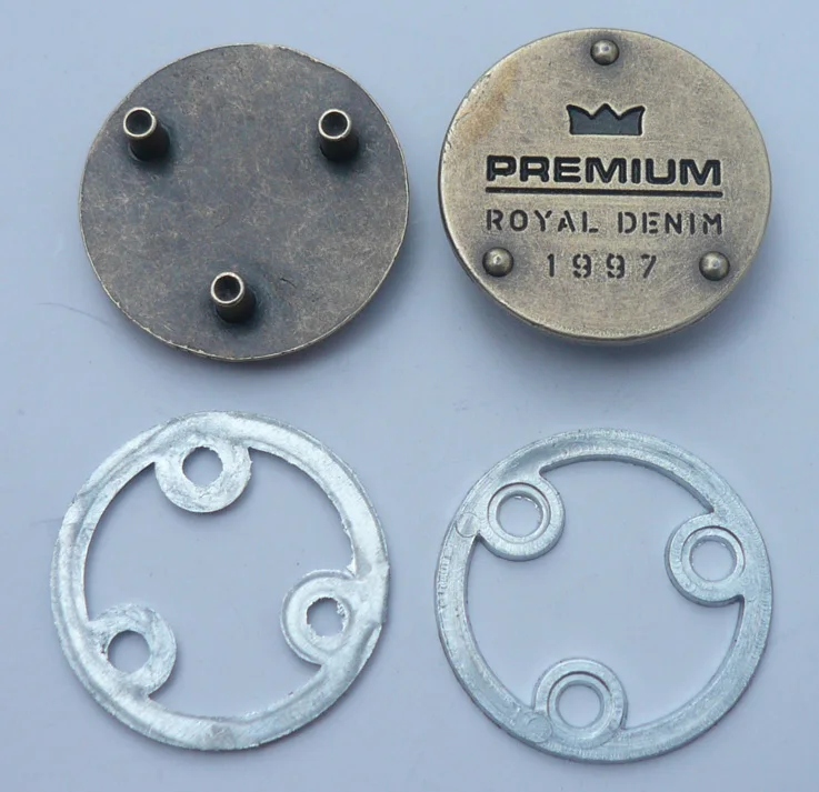 20mm diameter customized anti copper metal  brand label logo badge