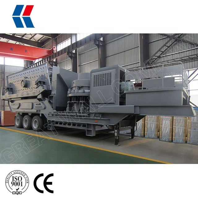 Large 40 - 200 TPH Mobile Rock Crusher, Mobile Rock Crushing Plant