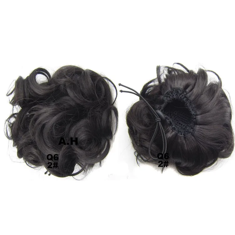 Natural hair bun wearing piece chignon hair