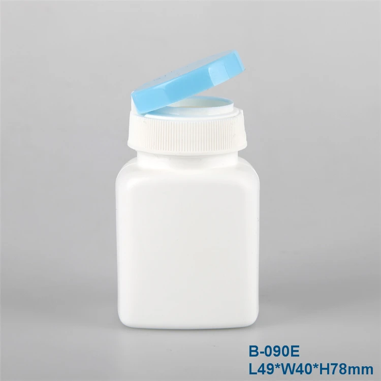 60cc White HDPE Square, Empty Capsule Bottles with Child Safety Caps,White Plastic Pill Bottle And Lid Alibaba Suppliers/