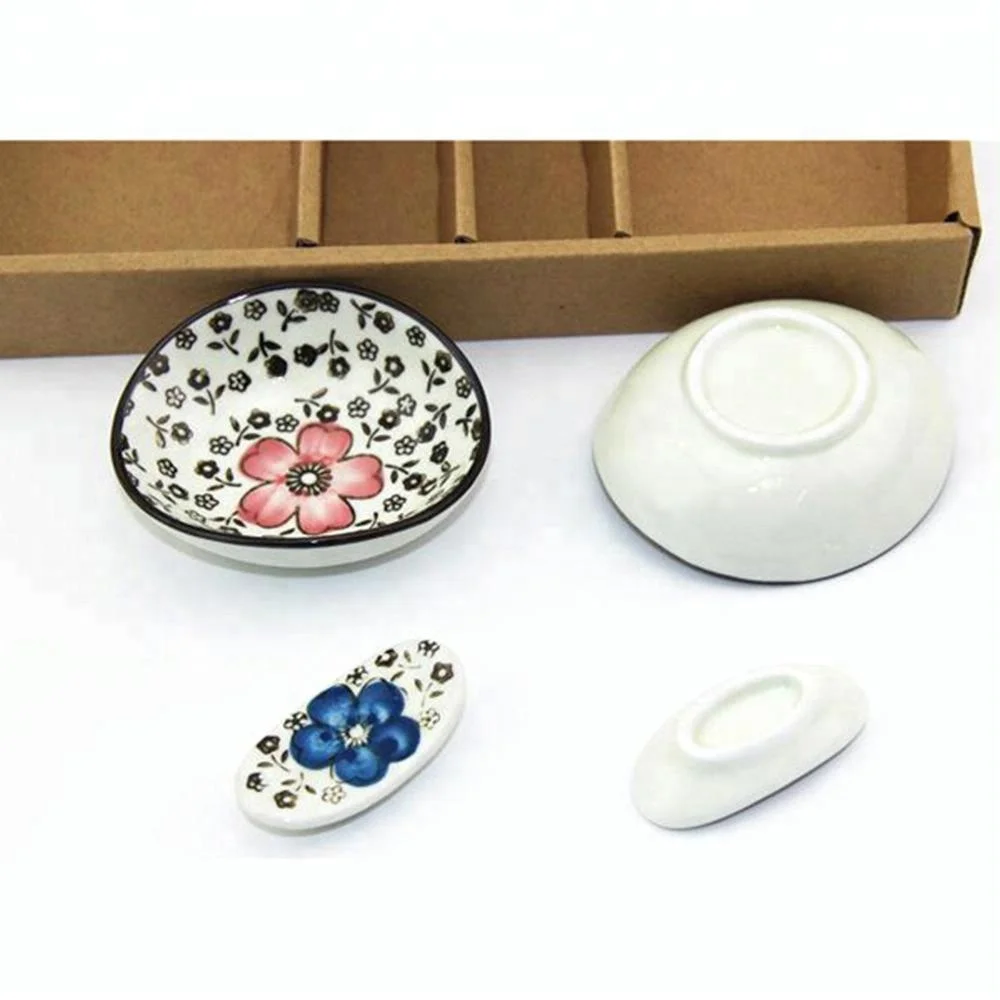 chopsticks and sauce plate bamboo sushi serving plate with gift box set