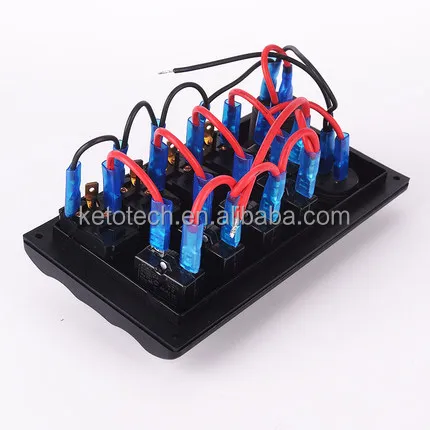 CE waterproof toggle rocker switch panel For 12V 24V Yacht Boat Marine