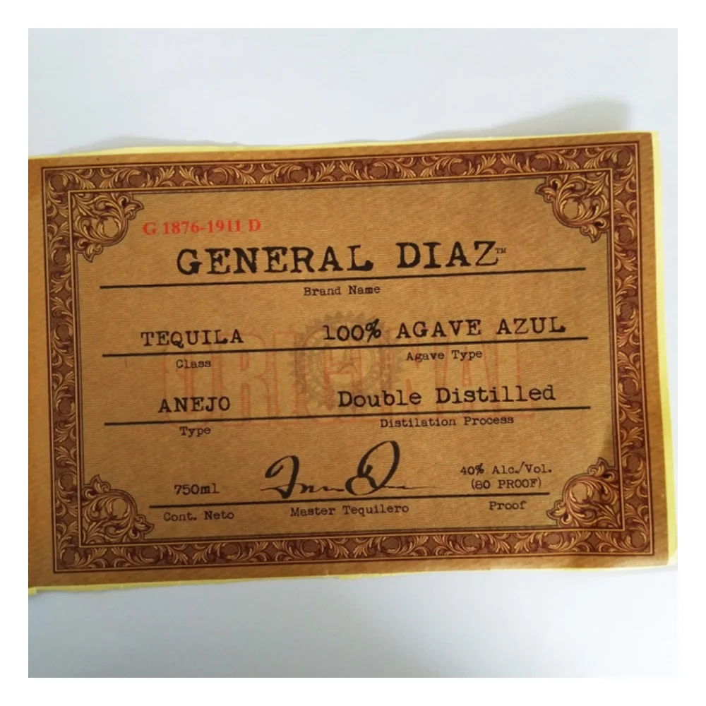 customized adhesive kraft label gold foil logo sticker for wine bottle