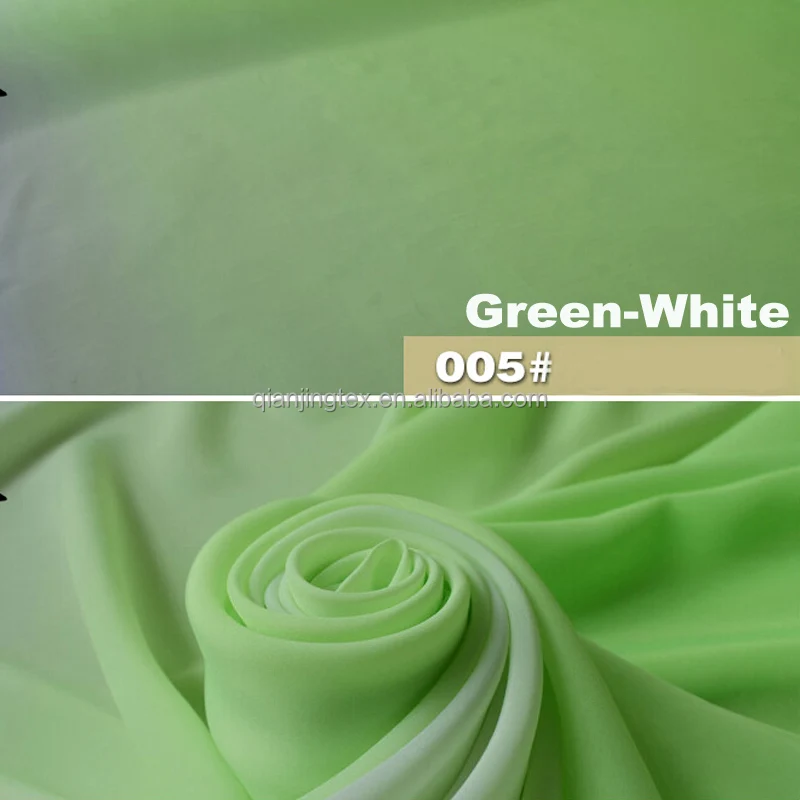 Good drapery 100% polyester plain woven printed gradient chiffon fabric for cosplay