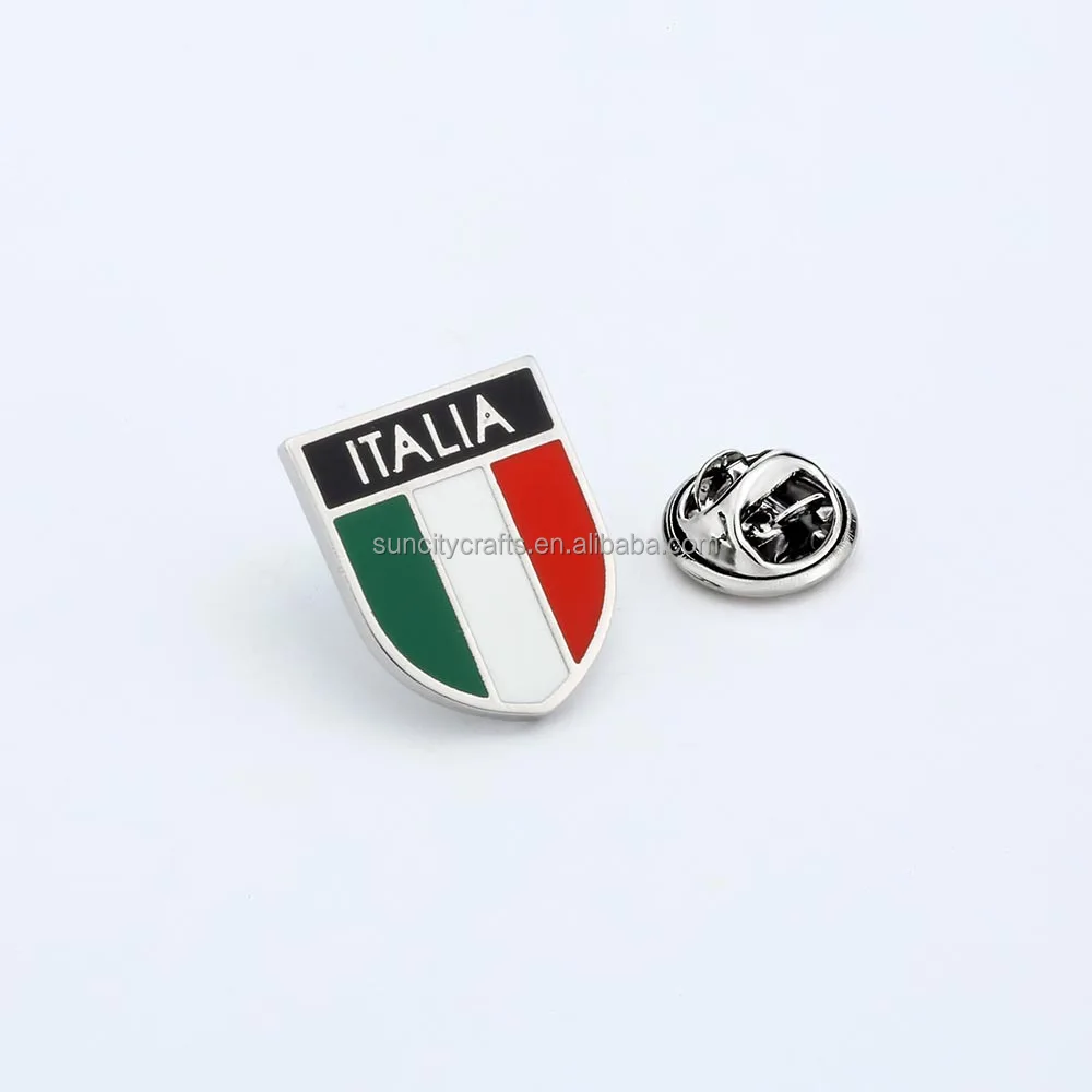 High quality custom logo semi-cloisonn pin Amerian flag hard enamel round and squares lapel pin