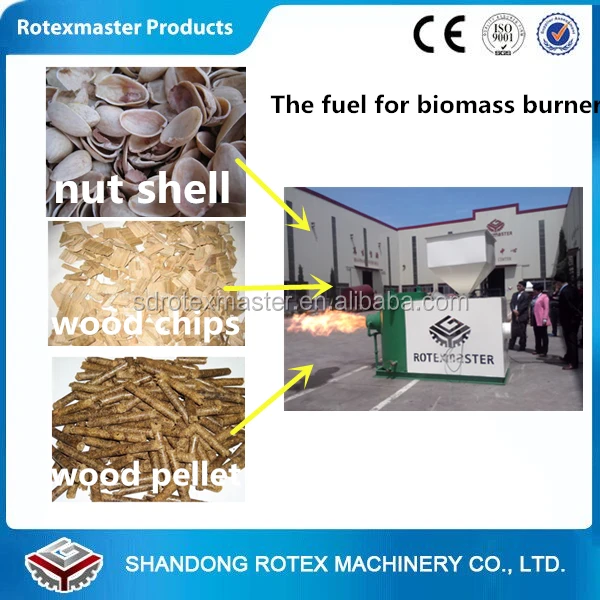 Biomass direct fired burner for steam boiler replace heavy oil burner