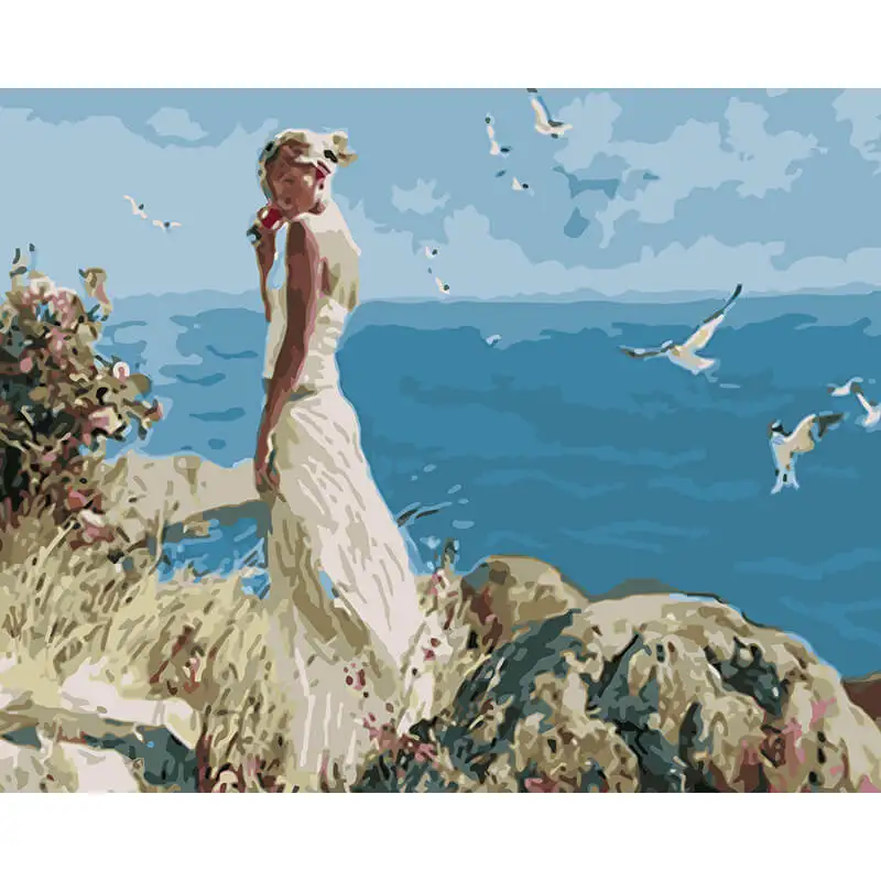 wholesale royaldream woman figure abstract art oil painting on canvas art wall hanging