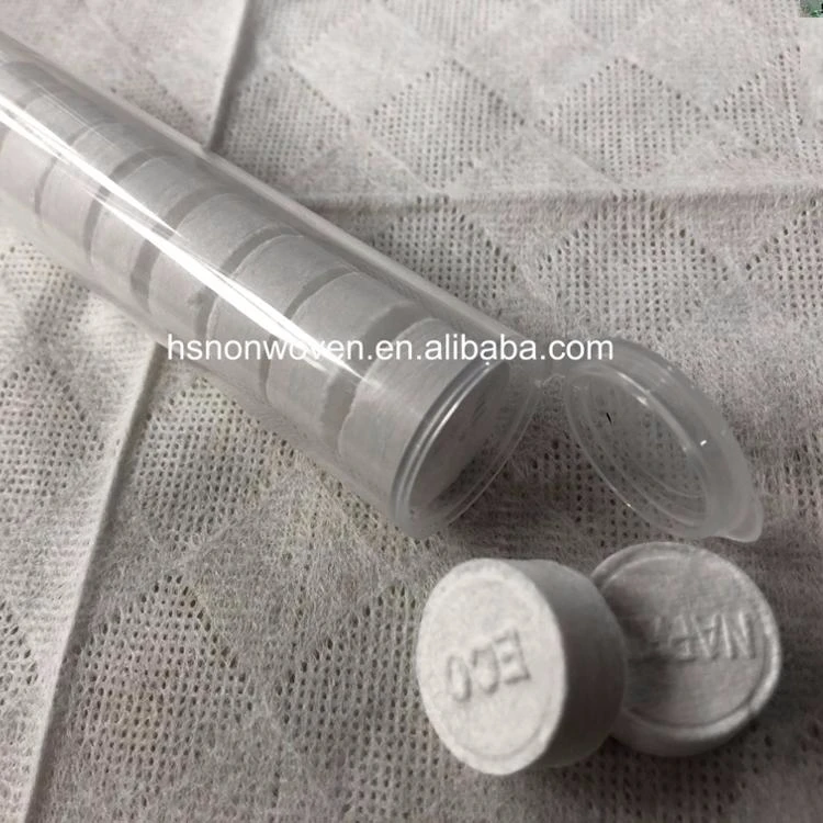 
Compressed Towelettes 100% rayon mesh coin tissues 