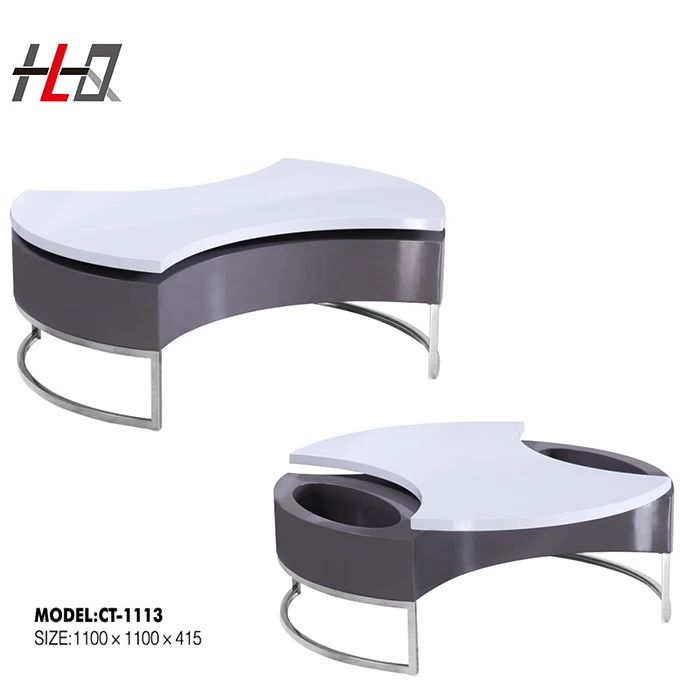 
Wholesale swivel high gloss coffee tables wooden tea tables supplier 