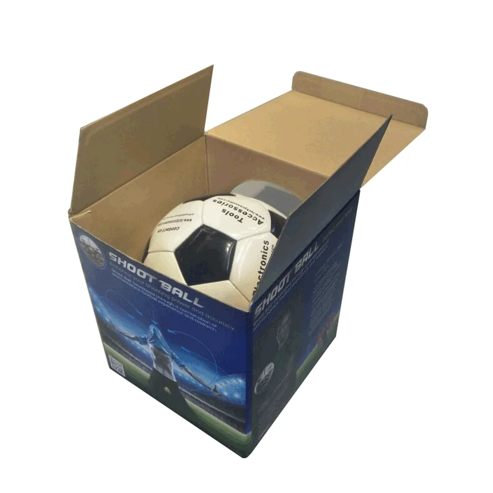 custom printed packaging corrugated paper football soccer ball box