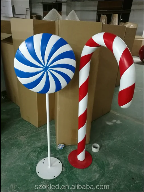 Slim Fiberglass Candy Canes