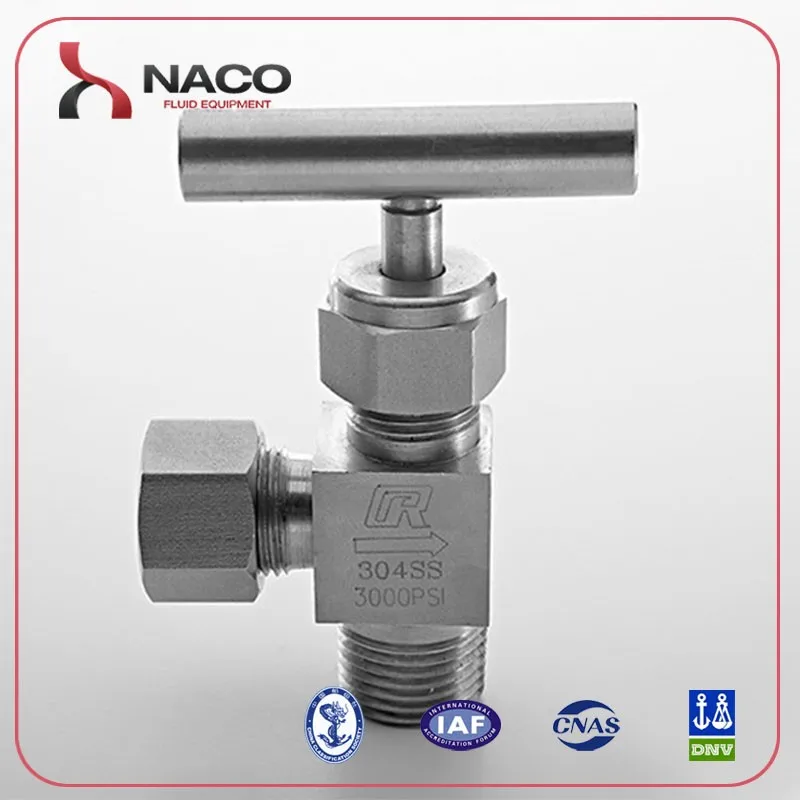Stainless Steel Adjustable water high pressure needle valve with equipments producing