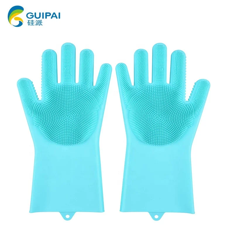 Large Magic Silicone Cleaning Gloves for Kitchen Bathroom Cleaning, Pet Hair Care, Car Washing