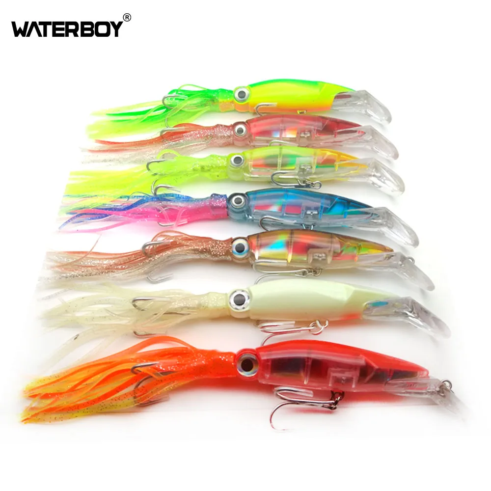 Big Game Beard Combo Squid Skirt Trolling Bait Bionic Hard Lures Fish Tackle 14cm 40g Octopus Fishing Lures