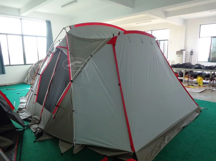 Custom Family Large 4 Season Outfitter Tent Alu Flame Retardant Aluminum Structure Waterproof Wind Resistant Cotton Binding