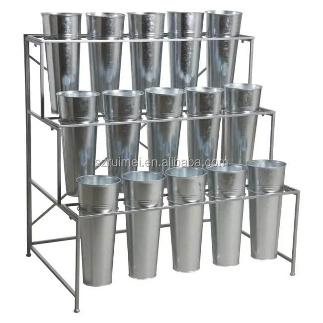 Металлическая Витрина для цветов из шелка