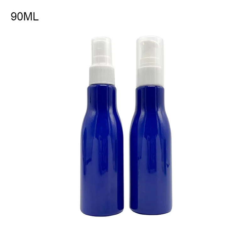 
90ml PET flask bottle for cosmetic packaging with pump 
