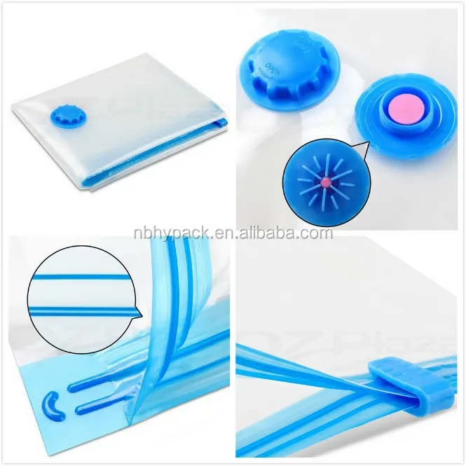 Zippers nylon storage bags for clothing and bedding