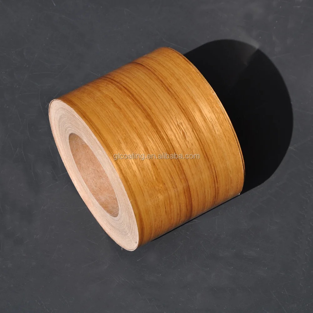 
UV Varnished Natural Burma Teak Wrapping Wood Veneer for Door Frame 