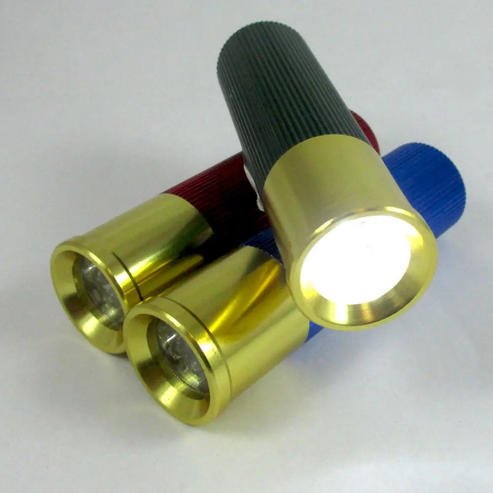 China Manufacturer 9 LED Shotgun Shell Bullet Tactical Battery Powerful Flashlight Metal Led Hand Torch Light