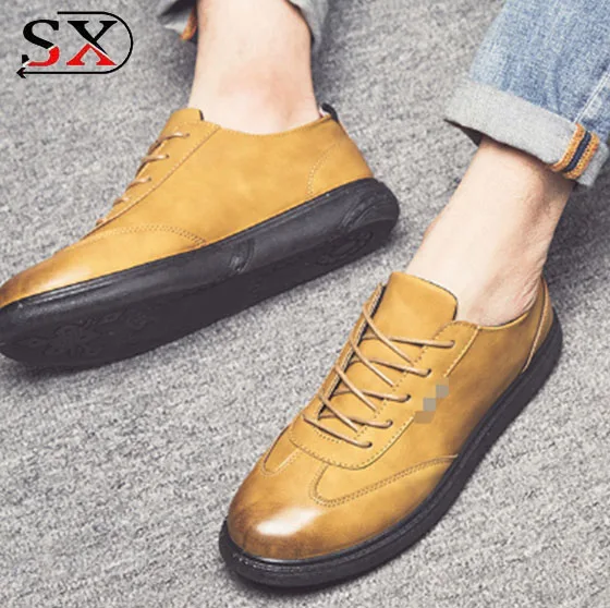 2018 повседневная мужская обувь лучшего качества кожаная