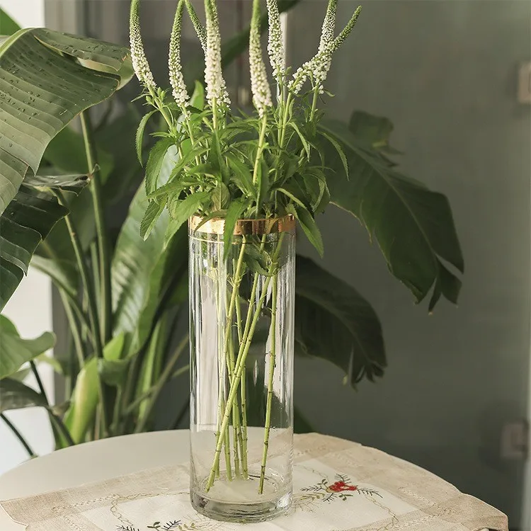 Wedding Centerpiece Tall Clear Glass Cylinder Vase