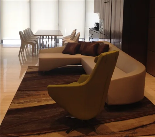 5 Star Hotel furniture Simple Style Living Room Wooden Sectional Sofa Set