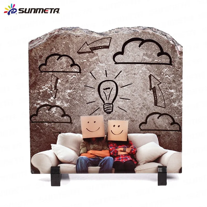 
Directly Factory Hot Selling Small MOQ Christmas Decorative Blank Sublimation Coated Stone Rock Photo Slate For Sale Price 