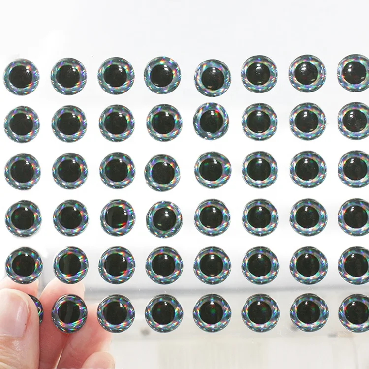 Wholesale 3D fishing eyes for fishing lures,with black pupil plastic fish eye 3 D eyes for lure