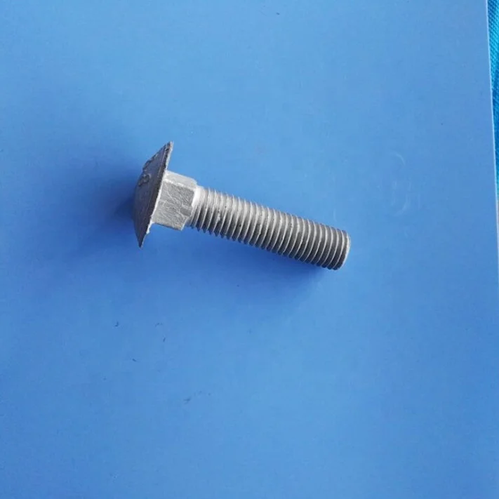 China low price DIN603 carriage bolts with nuts zinc plated high quality grade 4.8