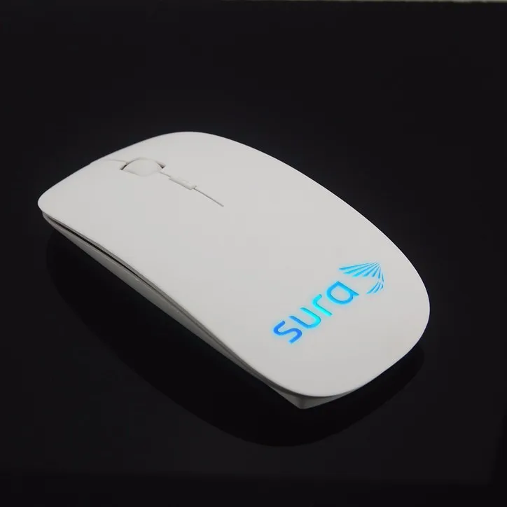 Пользовательская лазерная гравировка логотипа светодиодная беспроводная мышь