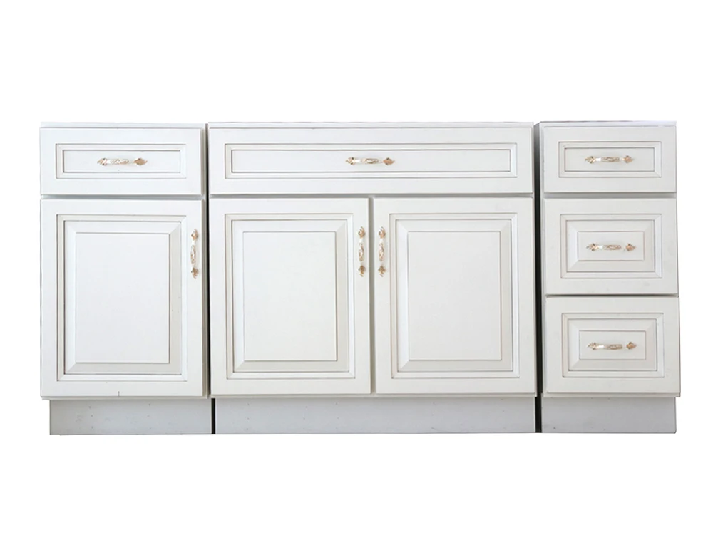 
2018 Customizable white glossy Solid Wood Cheap Kitchen Cabinet 