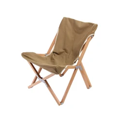 Japan outdoor folding beech portable beach lowseat camping wood butterfly chair